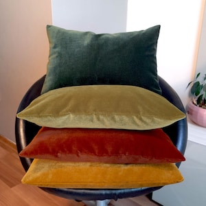 Custom Made Pillow Cover, Lumbar Throw Pillow, Velvet Body Pillow Cover, Pillow Shams Any Size