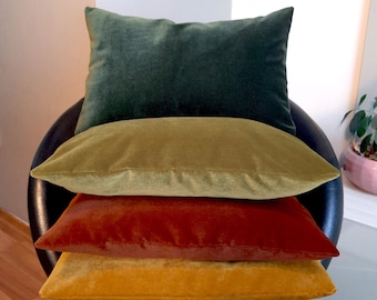 Custom Made Pillow Cover, Lumbar Throw Pillow, Velvet Body Pillow Cover, Pillow Shams Any Size