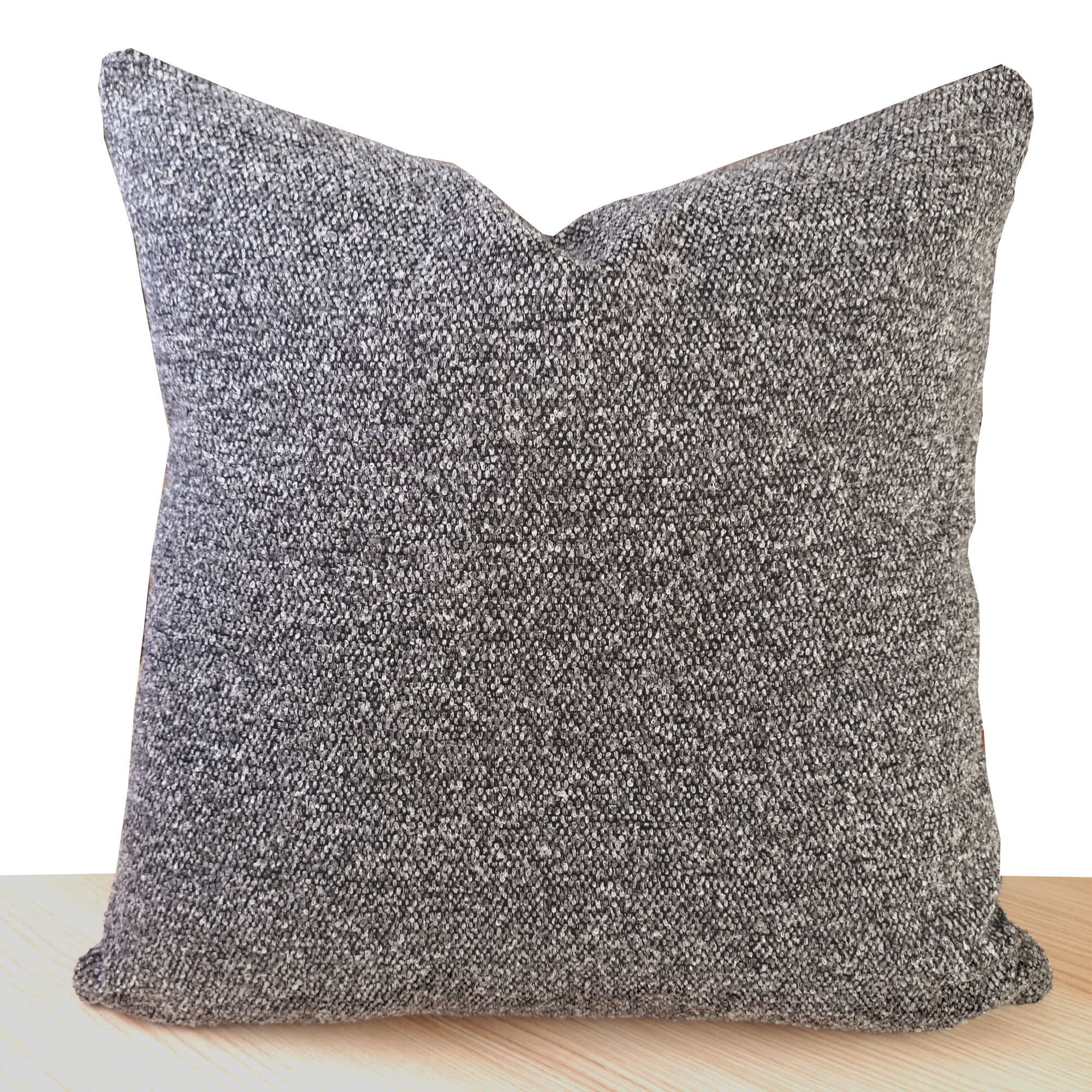 Square Cover Pillow Black Boucle main image 0
