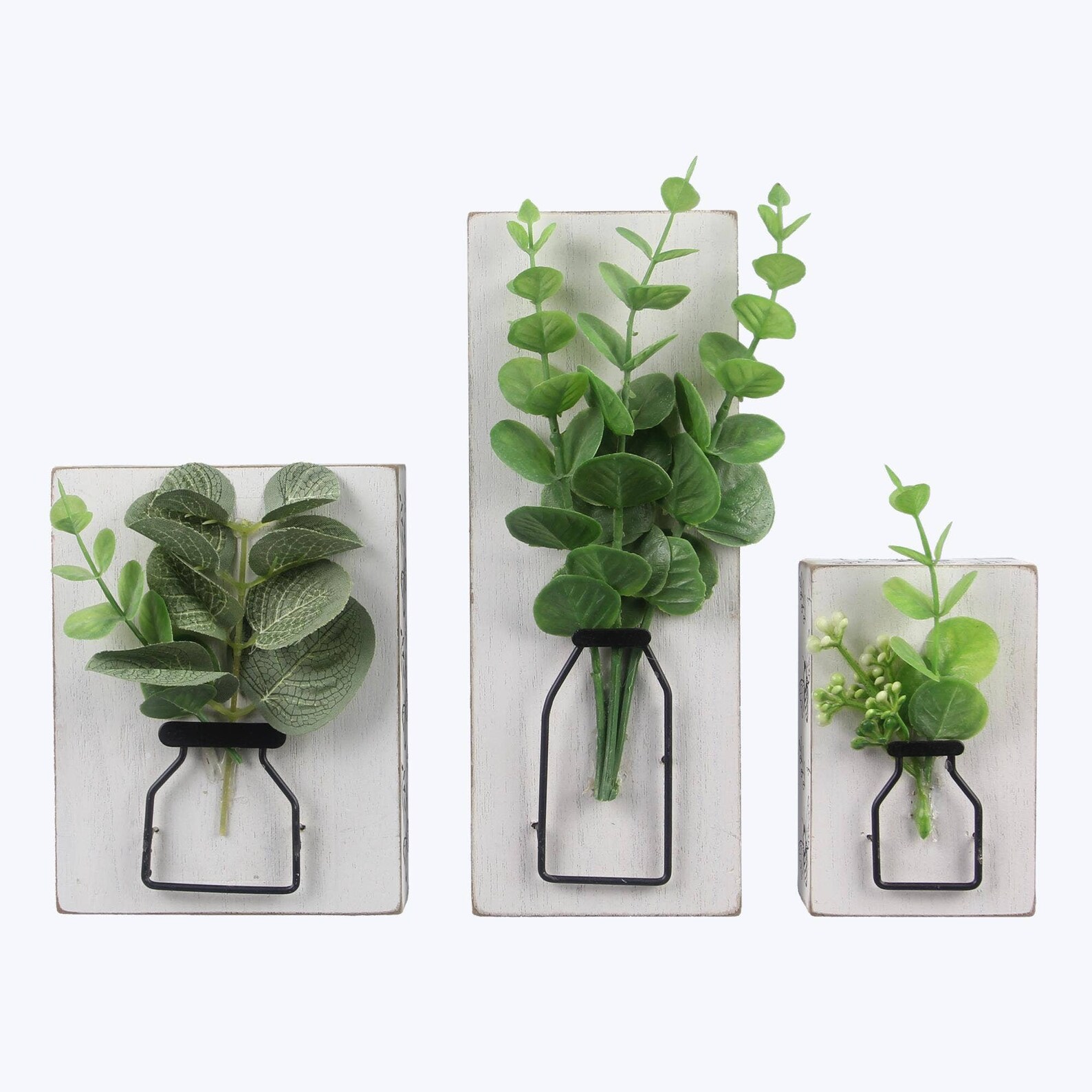 Wood Box Tabletop Sign with Artificial Flower 3 Pcs/Set Etsy