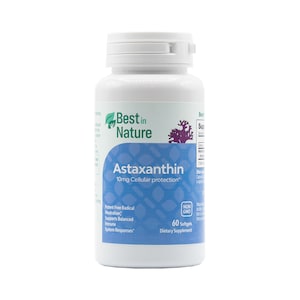 Natural Astaxanthin Supplement rich in Antioxidants - 10mg 60 Capsules | Best in Nature