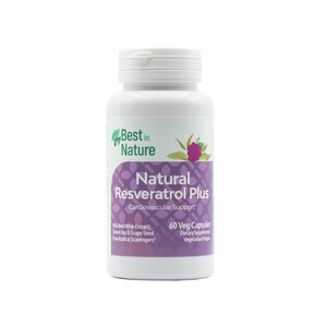 Natural Resveratrol Plus Supplement rich in Antioxidants 60 Veg Capsules | Best in Nature