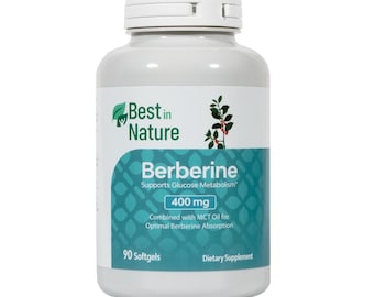 Berberine - Glucose Support Supplement - 400 mg 90 Softgels