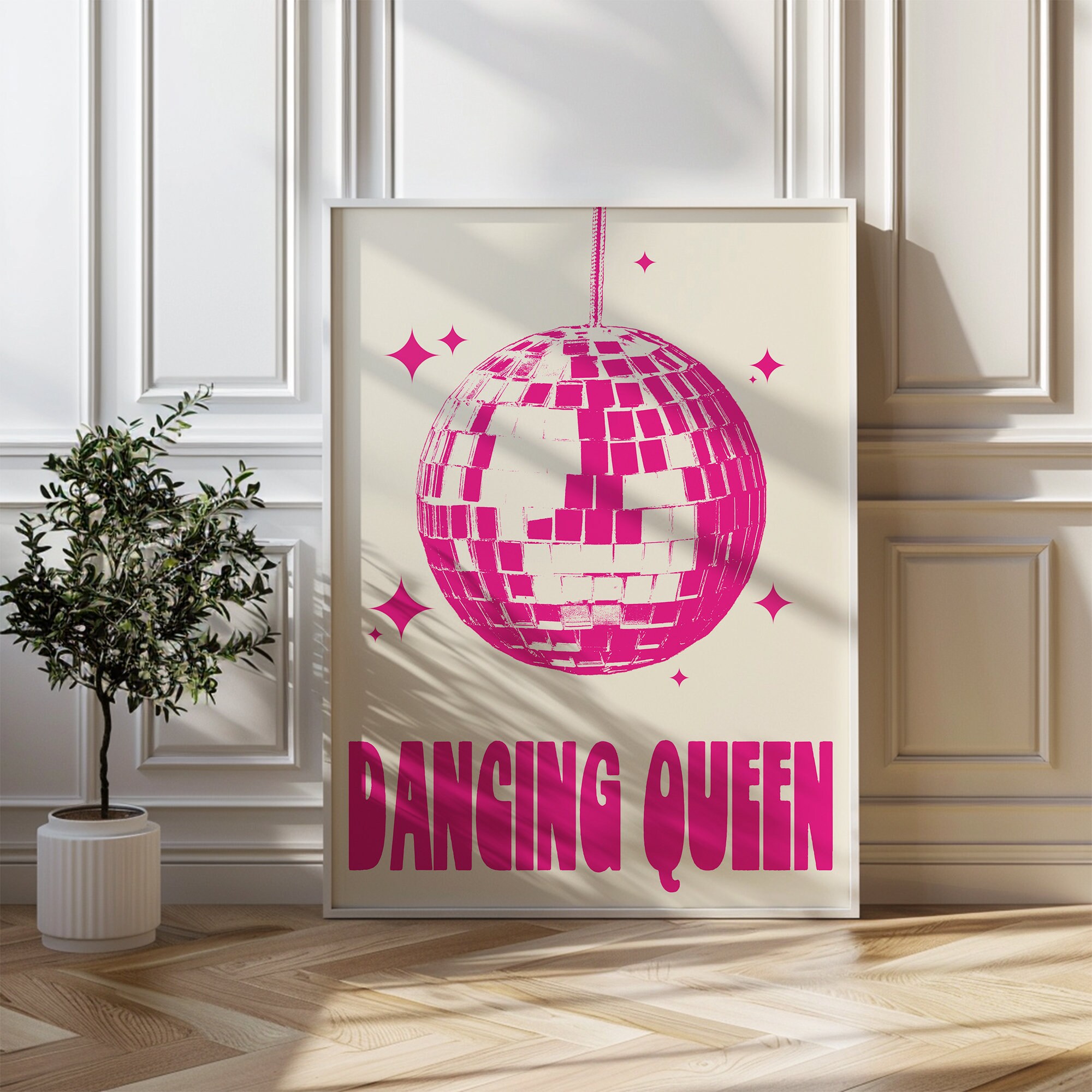 Dancing Queen Wall Art, Disco Ball Print, Funky Print, Groovy Posters ...