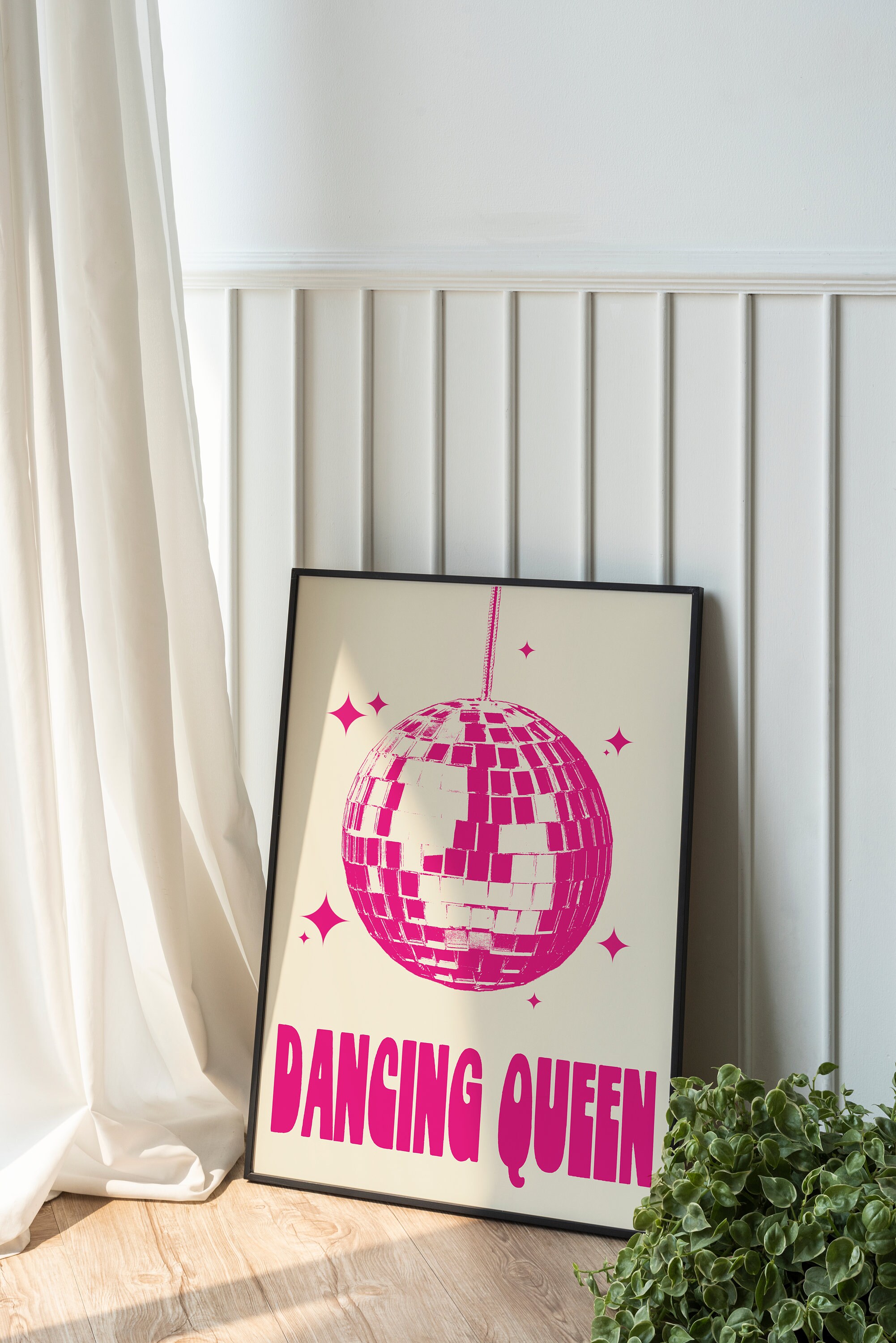 Dancing Queen Wall Art, Disco Ball Print, Funky Print, Groovy Posters ...