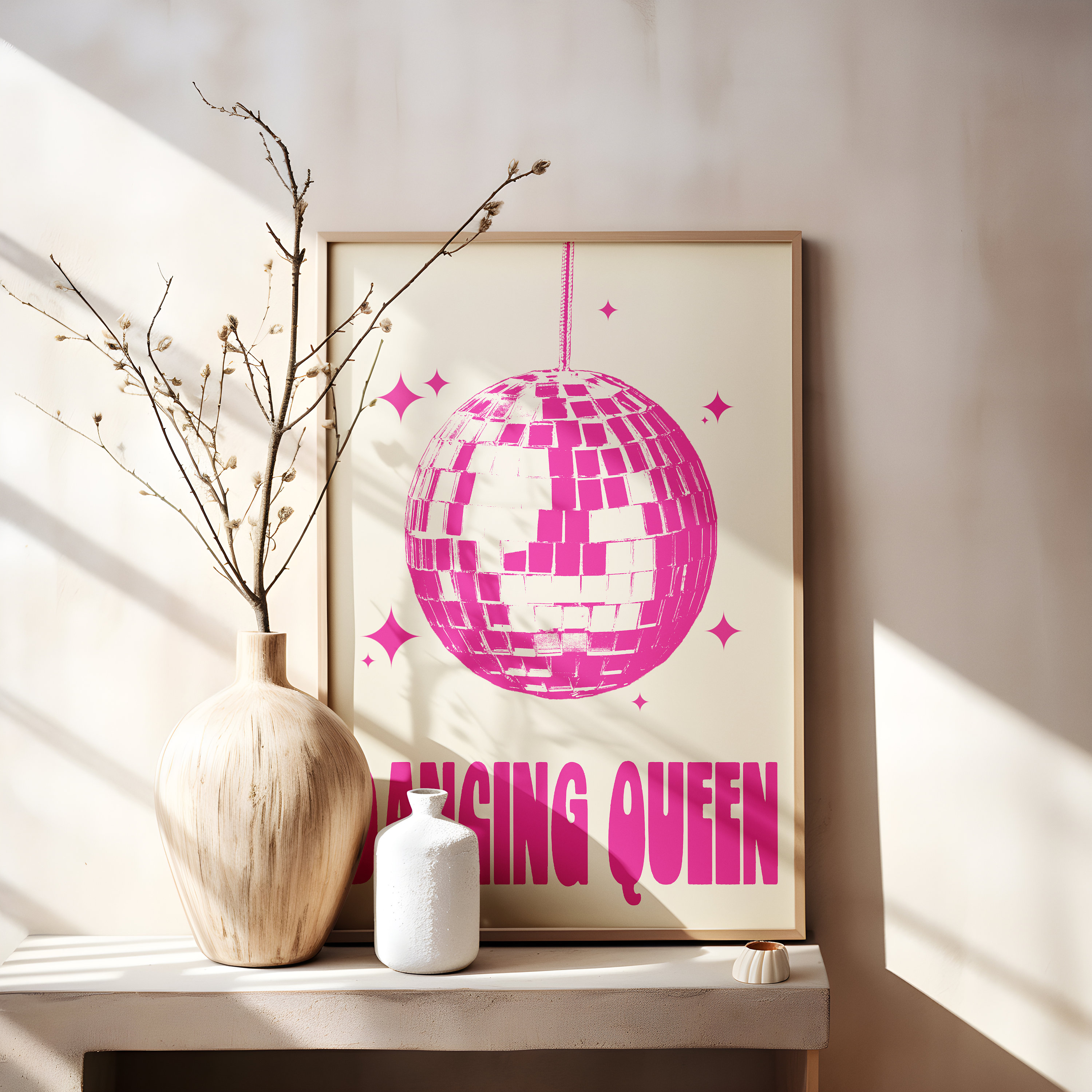 Dancing Queen Wall Art, Disco Ball Print, Funky Print, Groovy Posters ...