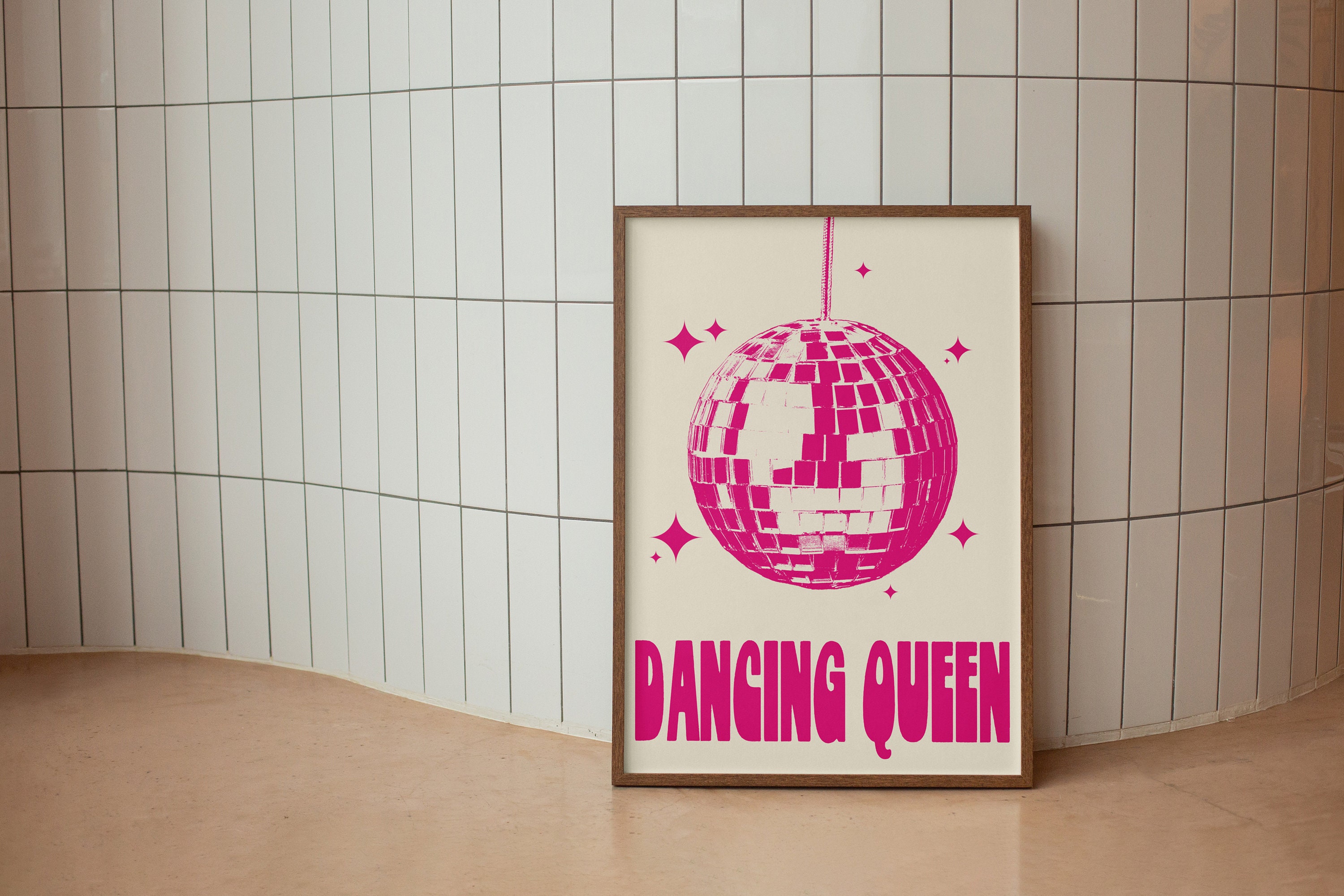 Dancing Queen Wall Art, Disco Ball Print, Funky Print, Groovy Posters ...