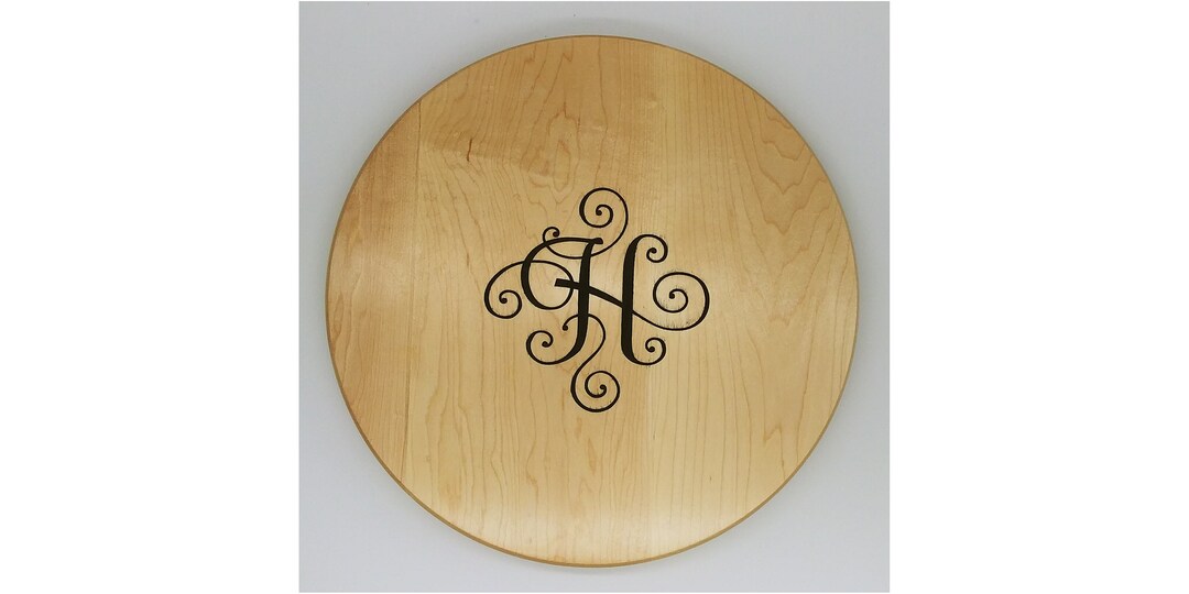 Walnut or Maple Lazy Susanmaple Lazy Susanmonogrammed Lazy Susan