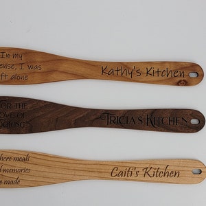 Personalized wood spatula