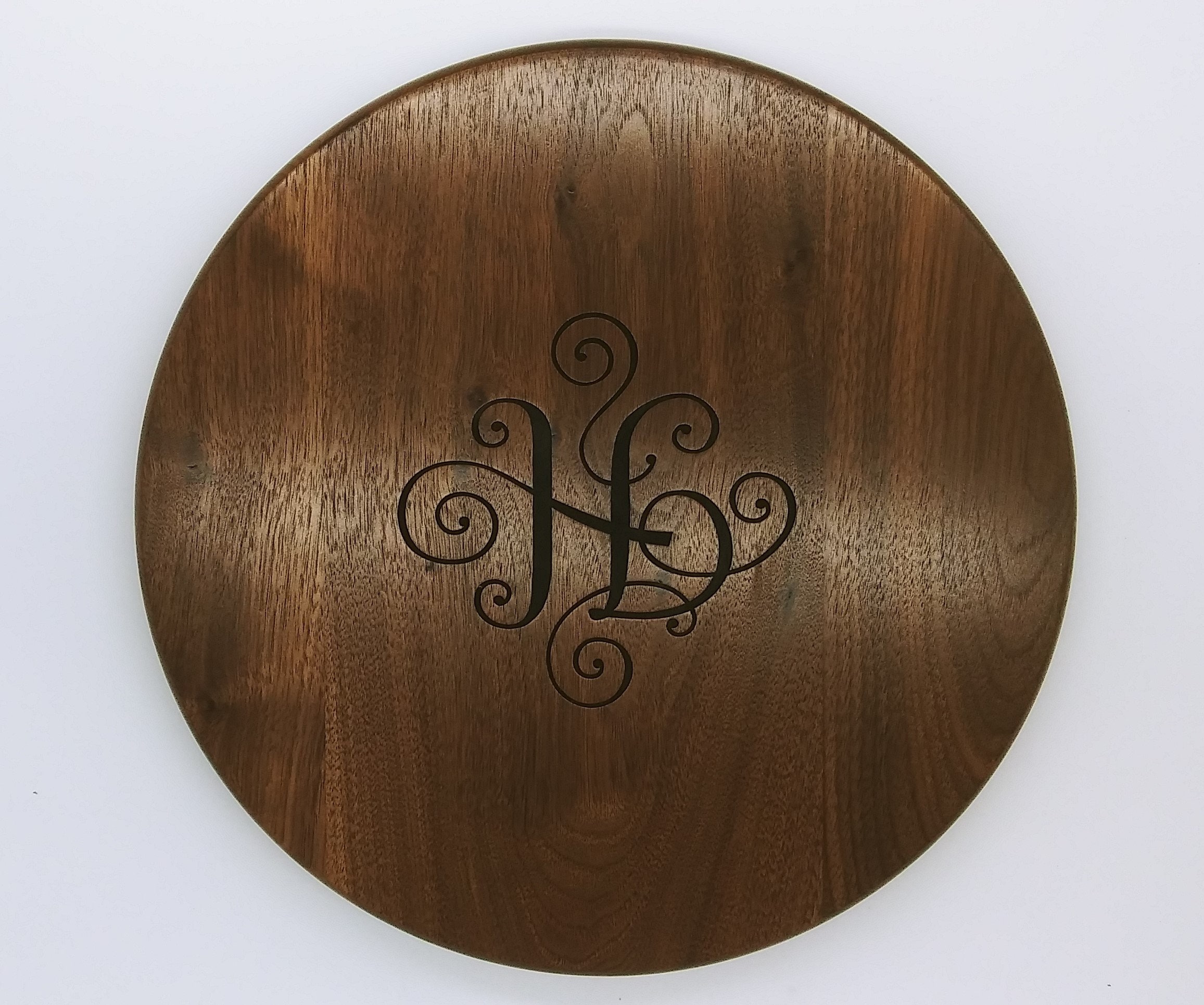Walnut or Maple Lazy Susanmaple Lazy Susanmonogrammed Lazy Etsy