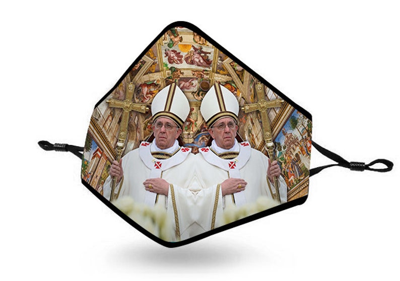 Catholic Face Mask Pope Francis Face Mask Religious Face Mask Etsy