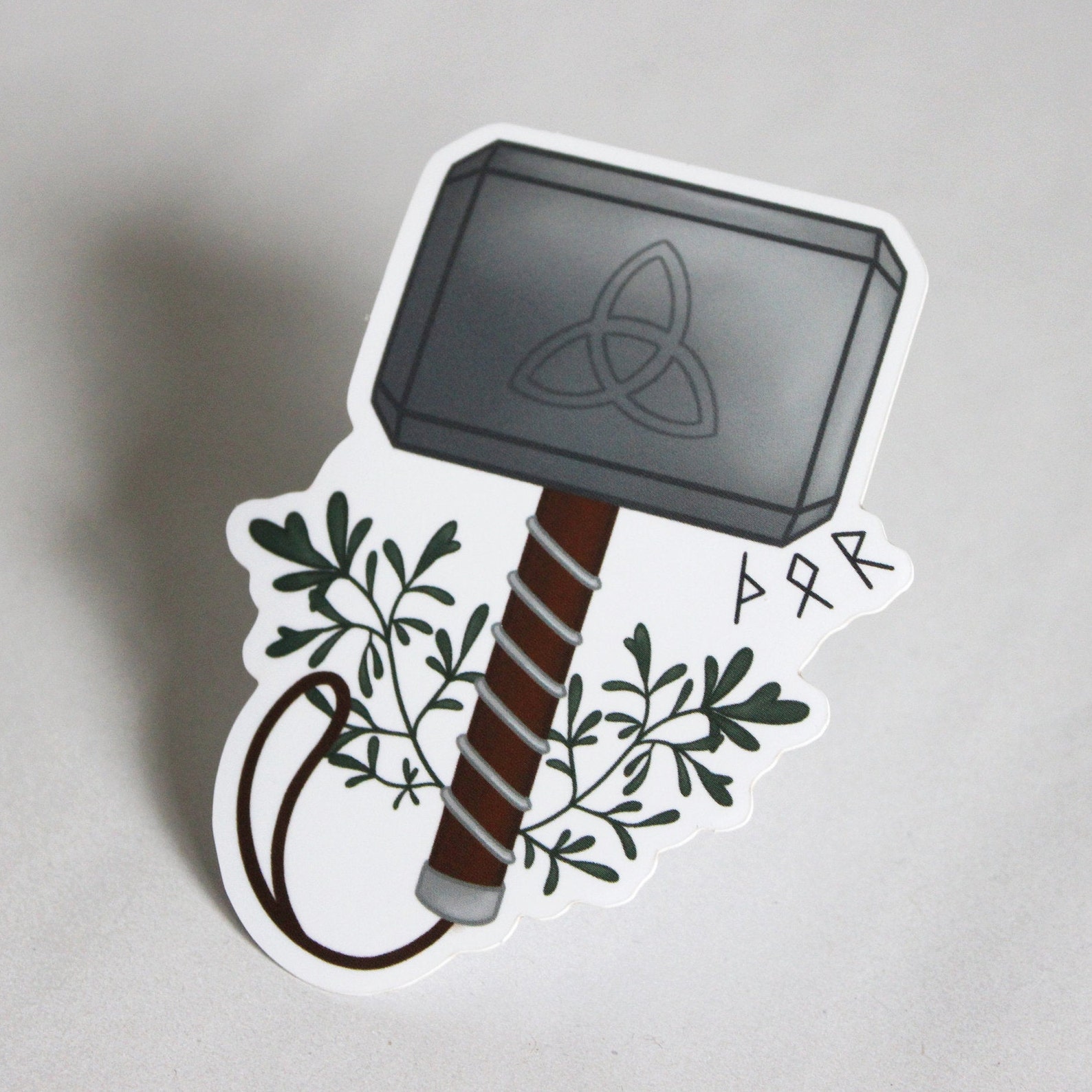 Thor's Hammer Vinyl Sticker Mjolnir Norse Mythology Etsy