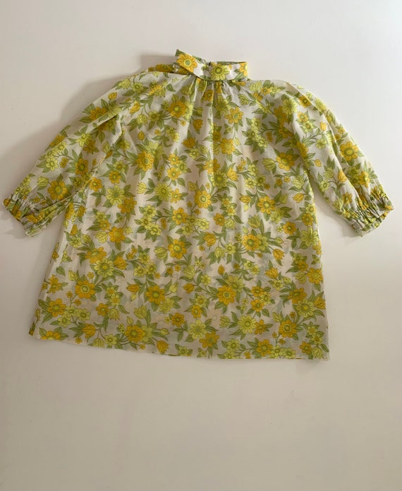 Vintage 1970s little girls floral summer dress, c… - image 1
