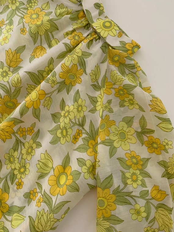 Vintage 1970s little girls floral summer dress, c… - image 5