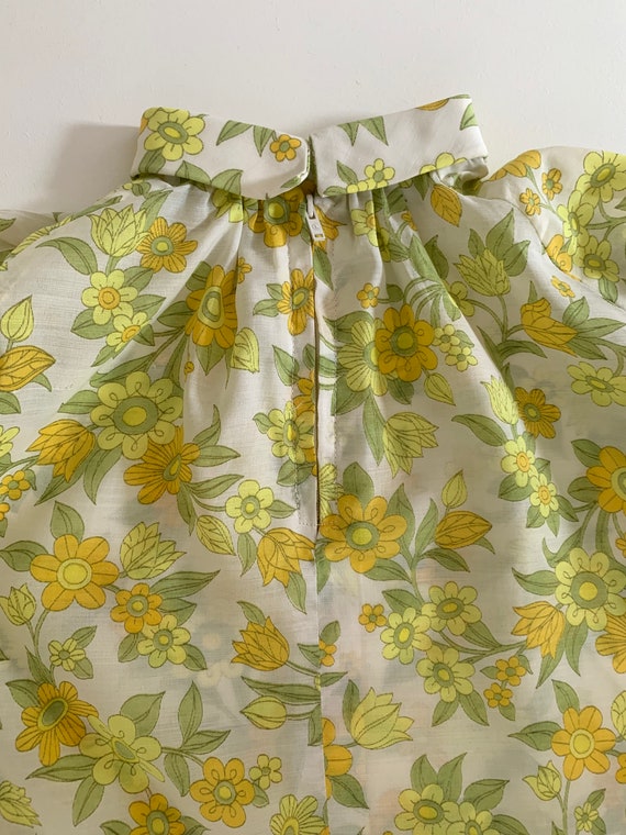 Vintage 1970s little girls floral summer dress, c… - image 6