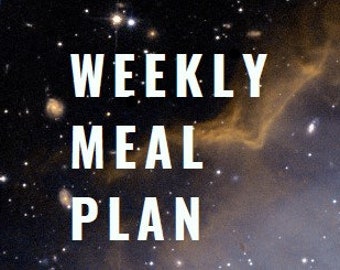 Digital weekly meal planner with shopping list - PDF