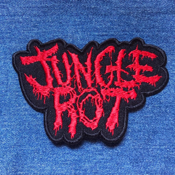 JUNGLE ROT embroidered patch Malevolent Creation Grave Sinister Torture Killer Vomitory Gruesome Broken Hope Asphyx Entrails Six Feet Under