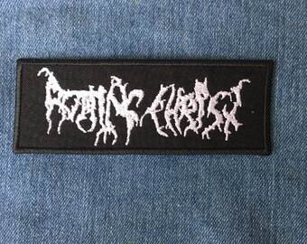 ROTTING CHRIST embroidered patch Varathron Necromantia Samael Satyricon Behemoth Moonspell Immortal Marduk Dark Funeral Dimmu Borgir Watain