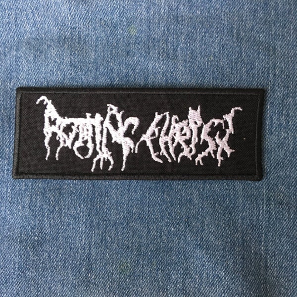 ROTTING CHRIST embroidered patch Varathron Necromantia Samael Satyricon Behemoth Moonspell Immortal Marduk Dark Funeral Dimmu Borgir Watain