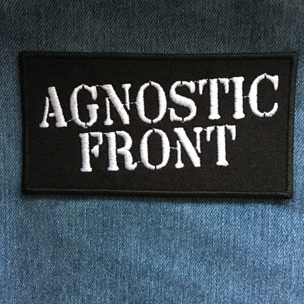 AGNOSTIC FRONT gestickter Aufnäher Madball Sick of It All Cro-Mags Blood for Blood Angst Biohazard Slapshot Gorilla Biscuits The Exploited