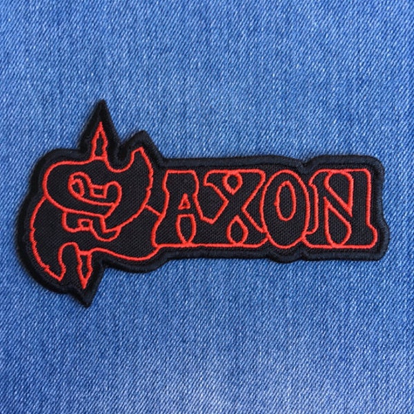 SAXON embroidered patch Judas Priest Black Sabbath Ozzy Osbourne Girlschool Venom Iron Maiden Dio AC/DC Motorhead