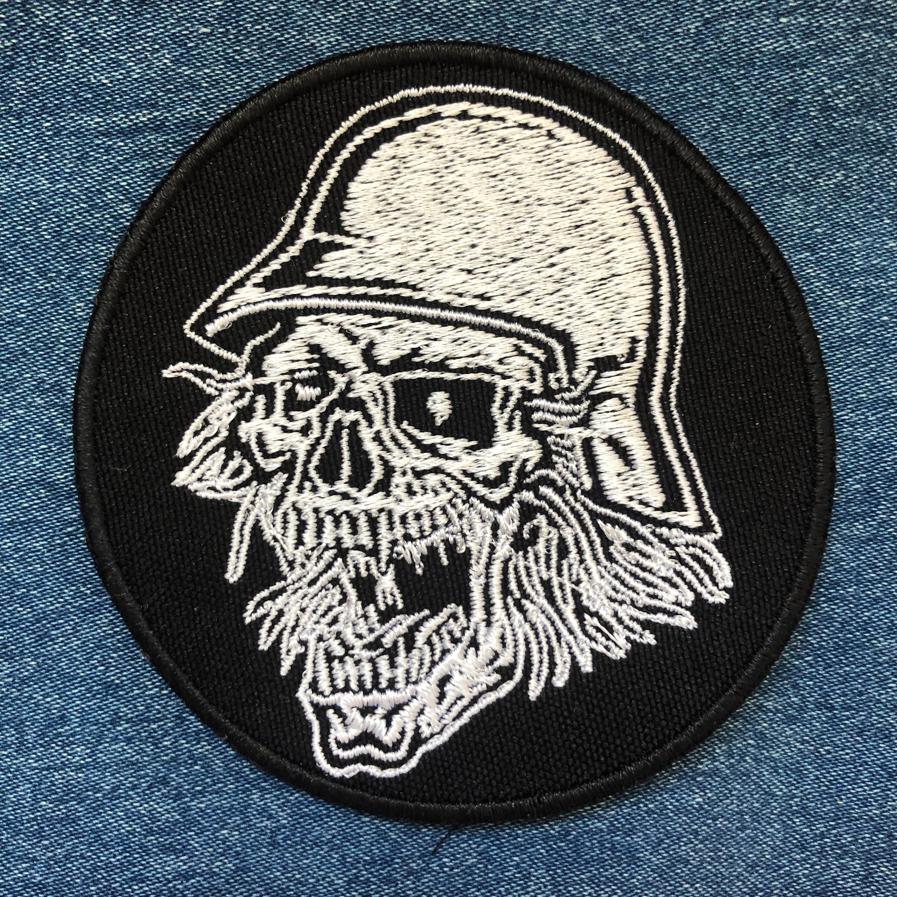 SLAYER 4 INCH DIE CUT LOGO SEW ON PATCH