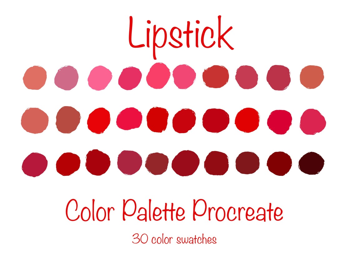 Procreate Color Palette Lipstick Shades Swatches Makeup Colors 30