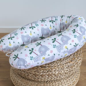 M/ L or L/ XL ORGANIC COTTON Pregnancy Pillow Nursing Pillow Positioning Pillow Side Sleeper Pillow incl. Cover 170 190 cm Medium Soft