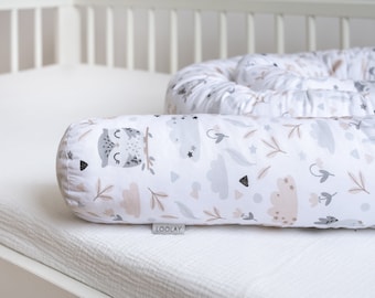 WALDWIESE Beige White Decorative Cushion Changing Table Protective Roll Draught Excluder LOOLAY® Great Gift!