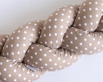 POINTS Brown Taupe Braided Decorative Cushion 100 150 200 300 400 cm Decorative Pillow Cushion COTTON Draught Excluder Home Decoration Gift LOOLAY®