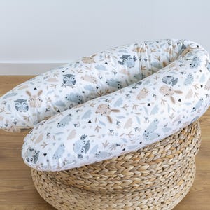 M/ L or L/ XL ORGANIC COTTON Pregnancy Pillow Nursing Pillow Positioning Pillow Side Sleeper Pillow incl. Cover 170 190 cm Medium Soft