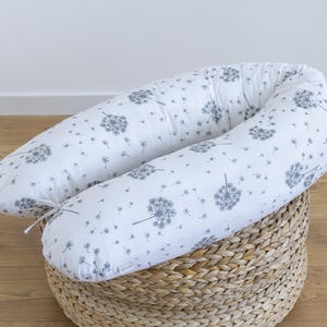 M/L and L/XL SIDE SLEEPER PILLOW Pregnancy Pillow Nursing Pillow 170 & 190 cm Grey Cotton Positioning Pillow + Cover Pillow for sleeping