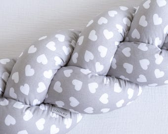 Heart White Grey Braided Decorative Cushion 100 150 200 300 400 cm Decorative Pillow Cotton Draft Stopper Home Decoration Gift LOOLAY®