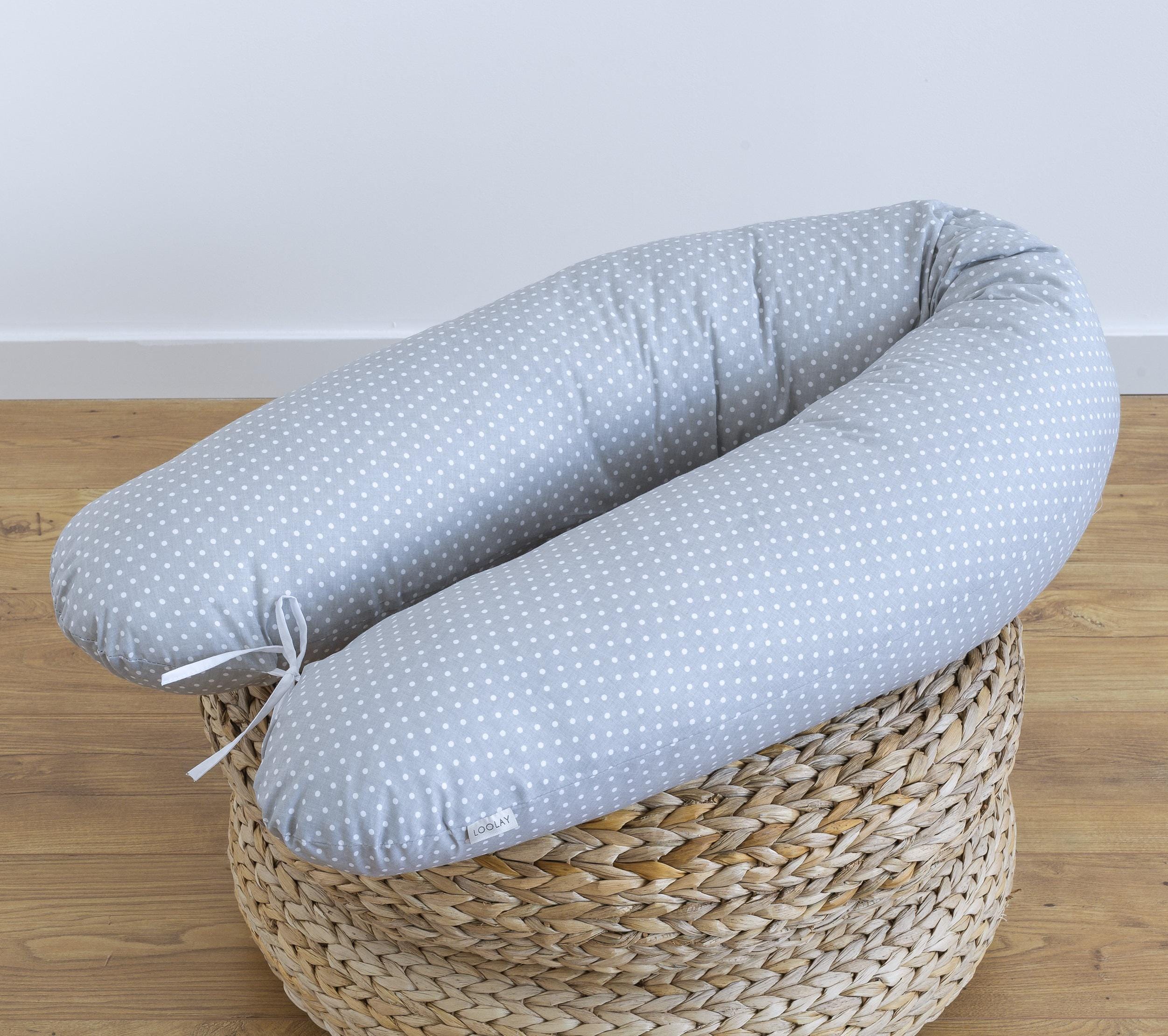 Coussin D'allaitement En Forme De Lune - Housse Coton Et Velours Lavable, Rembourrage Silicone Ergonomique - 5