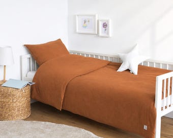 MUSSELIN Bedding for Children & Babies, BROWN, 100% Cotton, Soft and Breathable, IKEA Standard Sizes 80x80–150x200, Loolay Children's Bedding