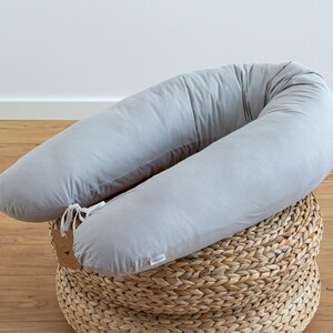 CLASSIC 100% Baumwolle Weiß, Grau, Beige (nicht gemustert) SEITENSCHLÄFERKISSEN Stillkissen Schwangerschaftskissen 170 & 190cm Bezug Kissen