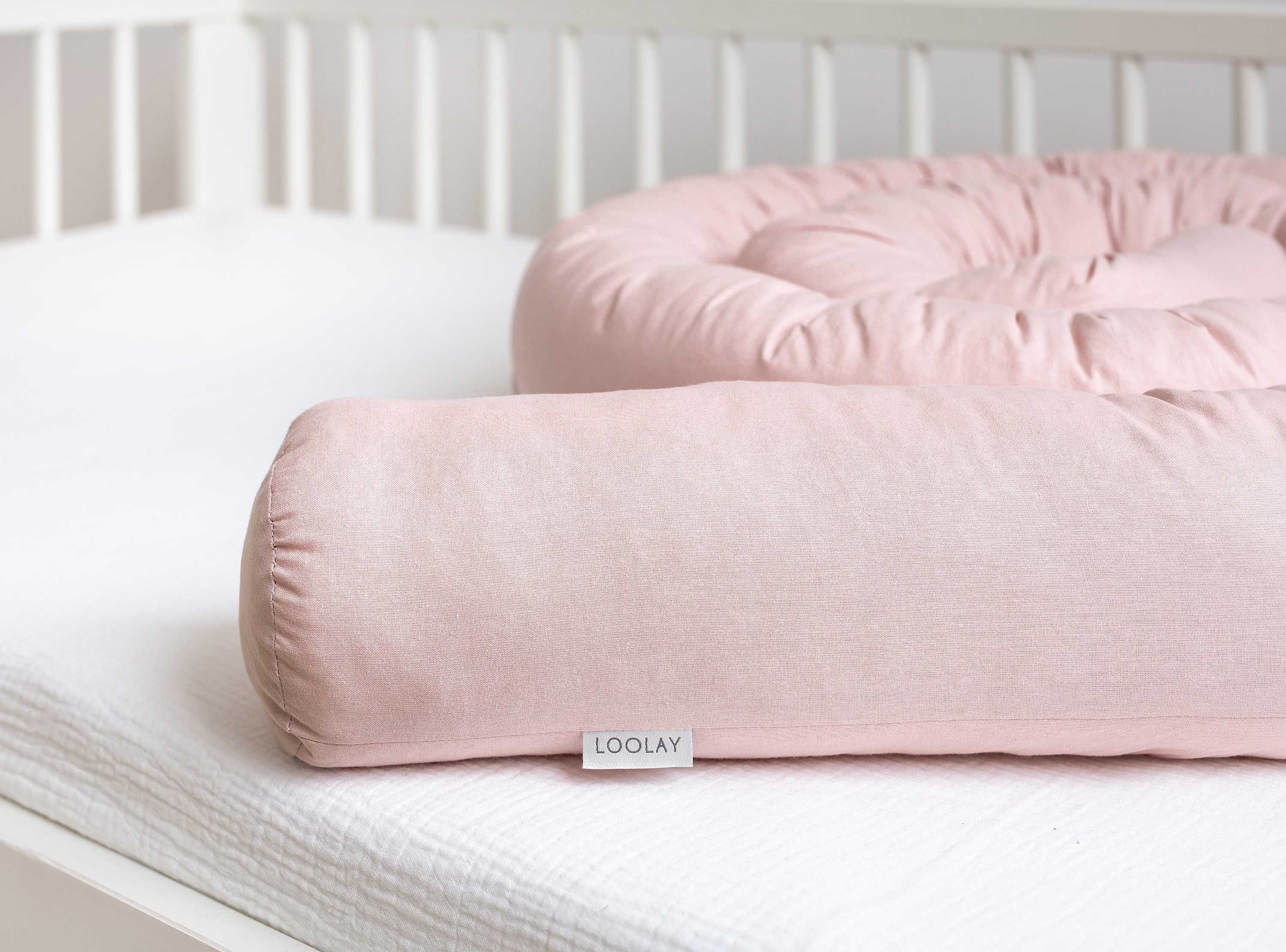 Tour de lit bébé en Gaze de Coton et Nid d'Abeille | Made in France