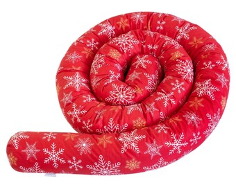 RED SNOWFLAKES Decorative Cushion Draft Stopper LOOLAY® Super Home Decor Christmas Decoration Christmas Gift!