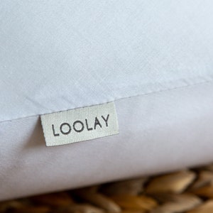 CLASSIC 100% coton blanc, gris, beige sans motif OREILLER DE SOMMEIL LATÉRAL Coussin d'allaitement Coussin de grossesse 170 & 190 cm Housse Loolay® image 5