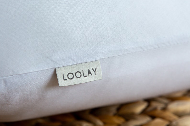 CLASSIC 100% coton blanc, gris, beige sans motif OREILLER DE SOMMEIL LATÉRAL Coussin d'allaitement Coussin de grossesse 170 & 190 cm Housse Loolay® image 5