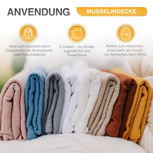 MUSSELIN Baumwolle Sommerdecke Decke Tuch Wickeldecke Mullwindel Baby Strandtuch ANVENDUNG LOOLAY