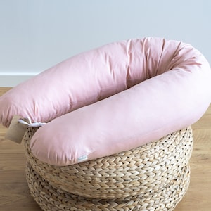 CLASSIC Cotton 100% Pink, Grey, Beige, White, Blue, Yellow 170 190 SIDE SLEEPER PILLOW Nursing Pillow Pregnancy Pillow M/L o L/XL Cover