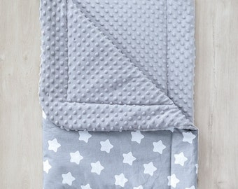 Multifunction baby blanket MINKY/ cotton SOLO/ + bear pillow warm/cold blanket 80 x 100 cm stroller blanket cuddly blanket LOOLAY®