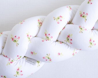 Small ROSES Rose Braided Decorative Cushion 100 150 200 300 400 cm Decorative Pillow Cushion COTTON Draught Excluder Home Decoration Gift LOOLAY®