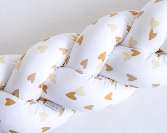 HEART Brown Beige Braided Decorative Cushion 100 150 200 300 400 cm Decorative Pillow Cushion COTTON Draught Excluder Home Decoration Gift LOOLAY®