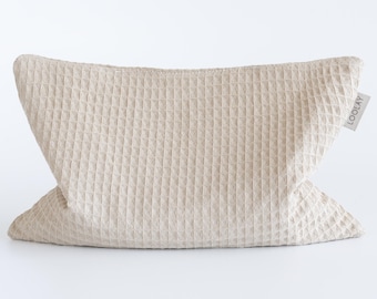 Waffle pique cover for cherry pit pillow 20x30 • 600g heating pad, natural heating pad • cold compress, beige, grey, white, pink, mint, yellow, blue