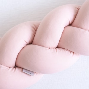 Braided decorative cushion 100 150 200 300 400 cm Decorative cushion Pillow PINK Dusty rose COTTON Draught excluder Great home decoration Gift LOOLAY®