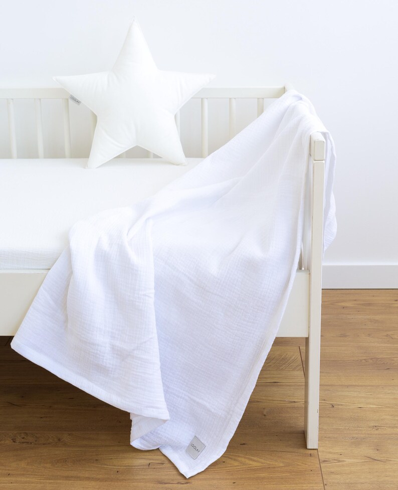 Weiß Ecru Beige Braun Gelb Rosa MUSSELIN Baumwolle Kühlende Sommerdecke Wickeldecke Baby 95x95 120x120 cm 150x200 cm Tuch Strand Decke Baby
