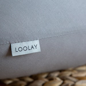 CLASSIC 100% coton blanc, gris, beige sans motif OREILLER DE SOMMEIL LATÉRAL Coussin d'allaitement Coussin de grossesse 170 & 190 cm Housse Loolay® image 7