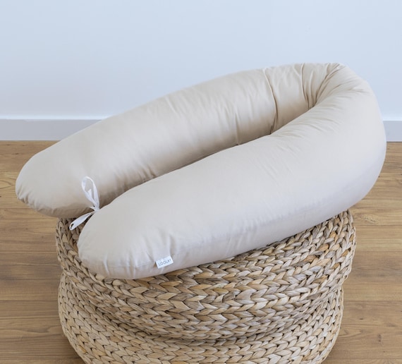 100% BAUMWOLLE M-L & L-XL Weiß, Grau, Beige (nicht gemustert) SEITENSCHLÄFERKISSEN Stillkissen Schwangerschaftskissen 170 190cm Bezug Kissen